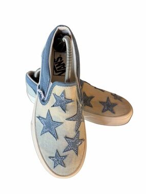 Vans NEW Unisex Starry Night Denim Classic Slip On Shoe Size 7 or 5.5 #578A